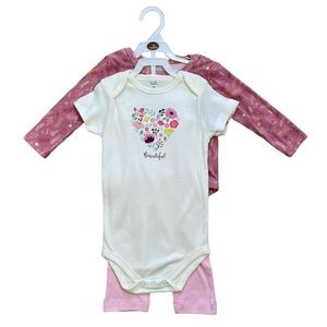 Harry & Violet Touched by Nature 3 Pc Set Hoodie Bodysuit & Pants 18 Months